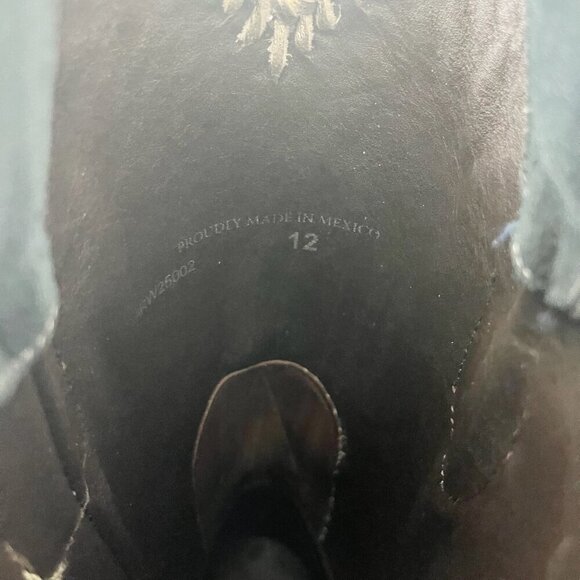 Lane RODEO HOUSTON Mens Cowboy Boots Size 12B Brown Leather Western Blunt Toe - Picture 11 of 13